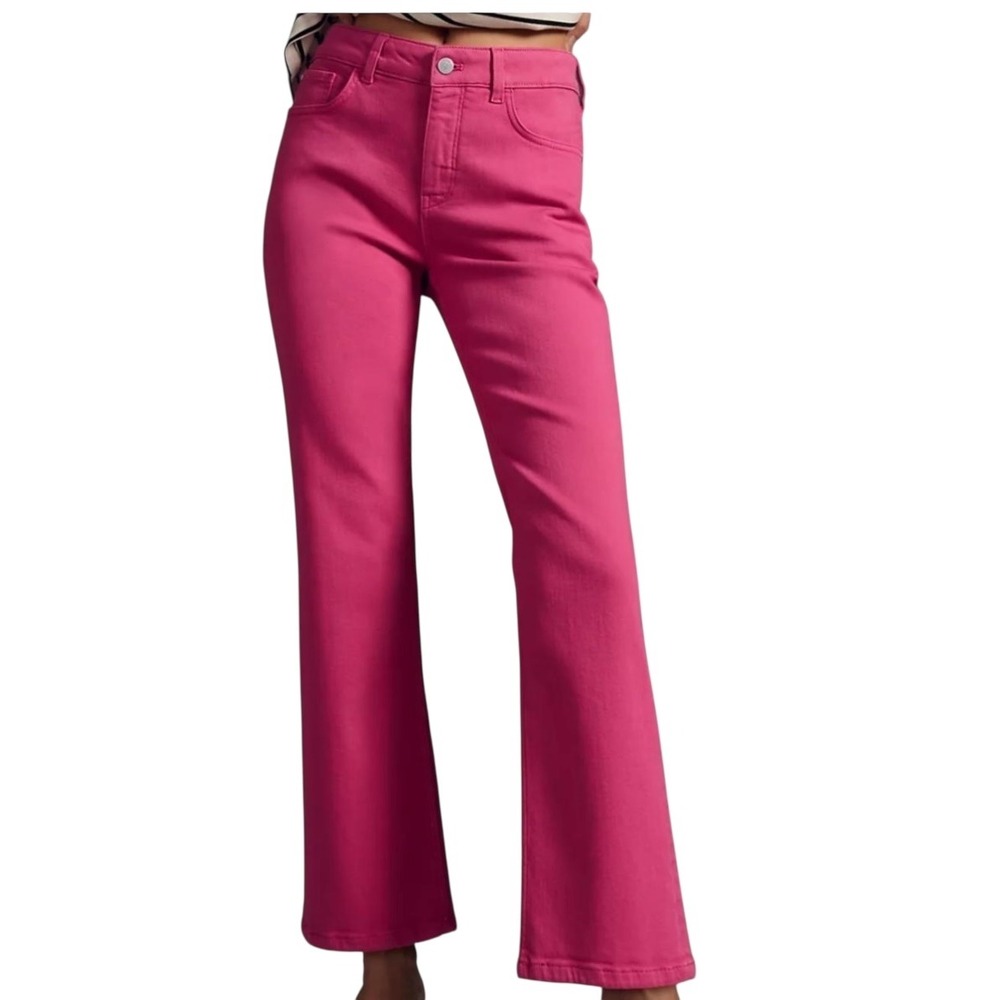 PILCRO The‎ Yaya Mid Rise Flare Jeans Pink Size 27 Stretch Pants